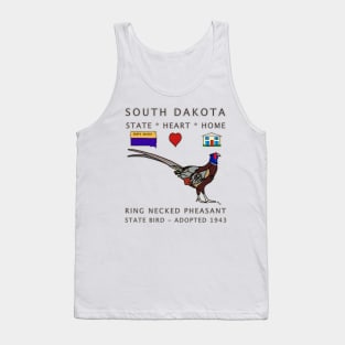 South Dakota - Ring Necked Pheasant - State, Heart, Home - state symbols Tank Top